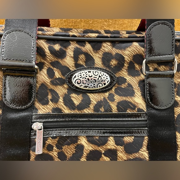 BRIGHTON AFRICA STORIES COLLECTION LEOPARD PRINT ROLLING WEEKENDER BAG - Picture 3 of 14